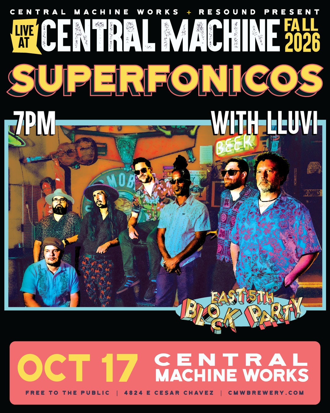 Superfonicos w/ Lluvi Austin concert poster