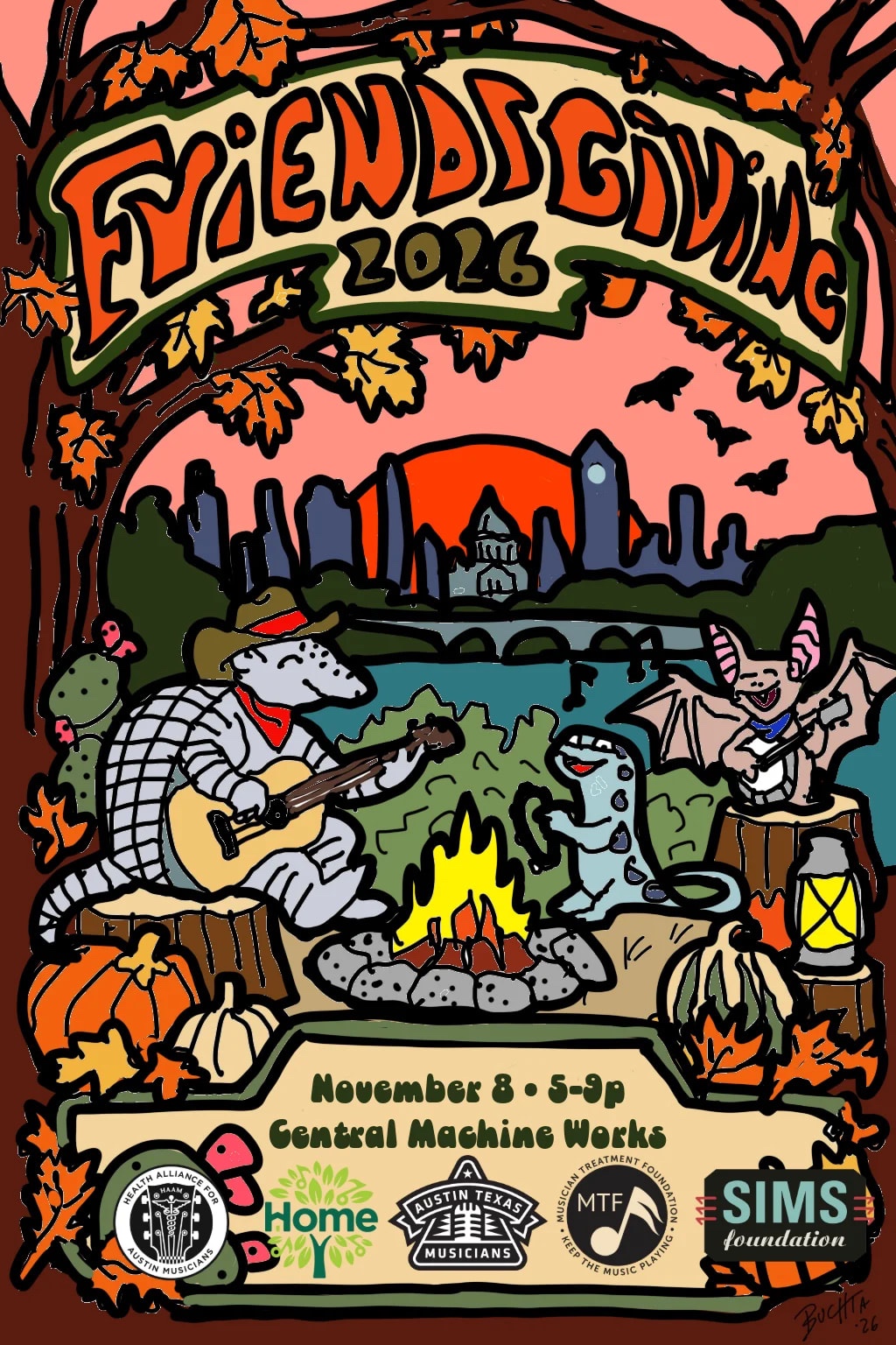 ATXM Friendsgiving 2026 Austin concert poster