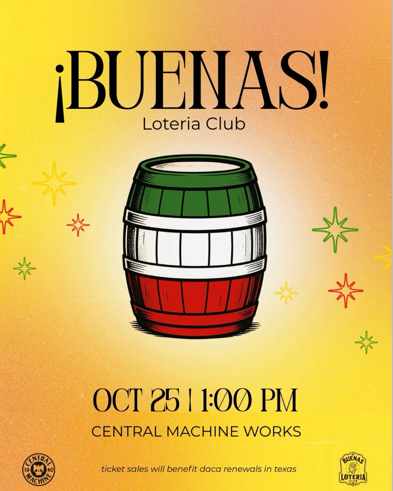 Buenas Loteria Club Austin concert poster
