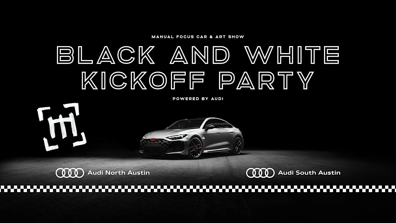 Black + White Kickoff Party Austin concert poster