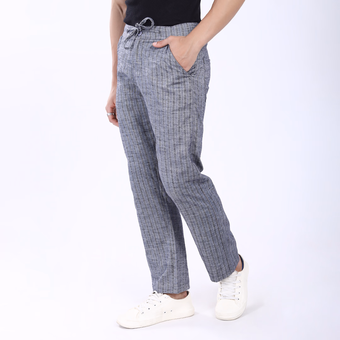 Lightweight Linen Pants with Drawcord Waist