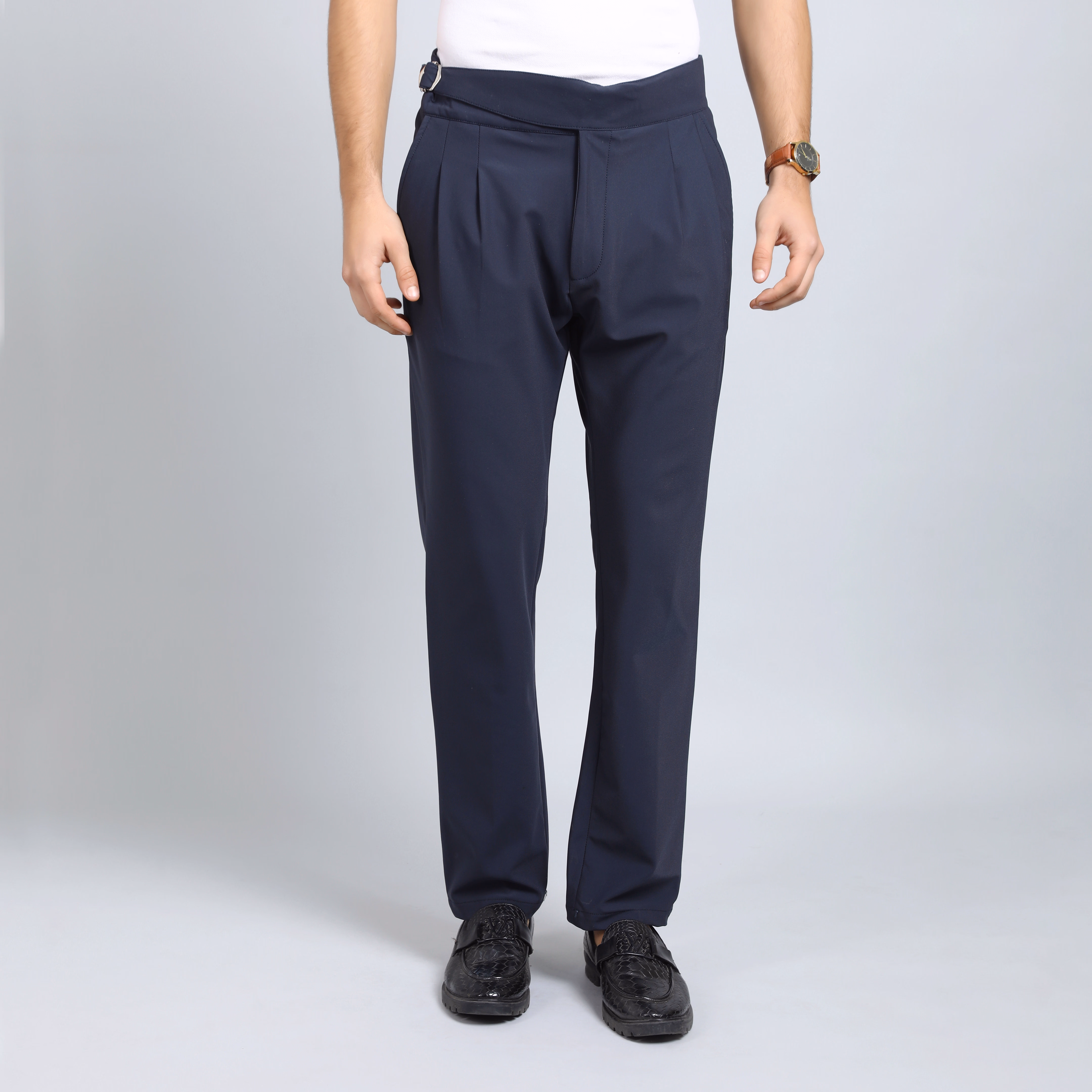 Premium Korean Gurkha Trousers – Tailored Tapered Fit for Modern Men (hover view)