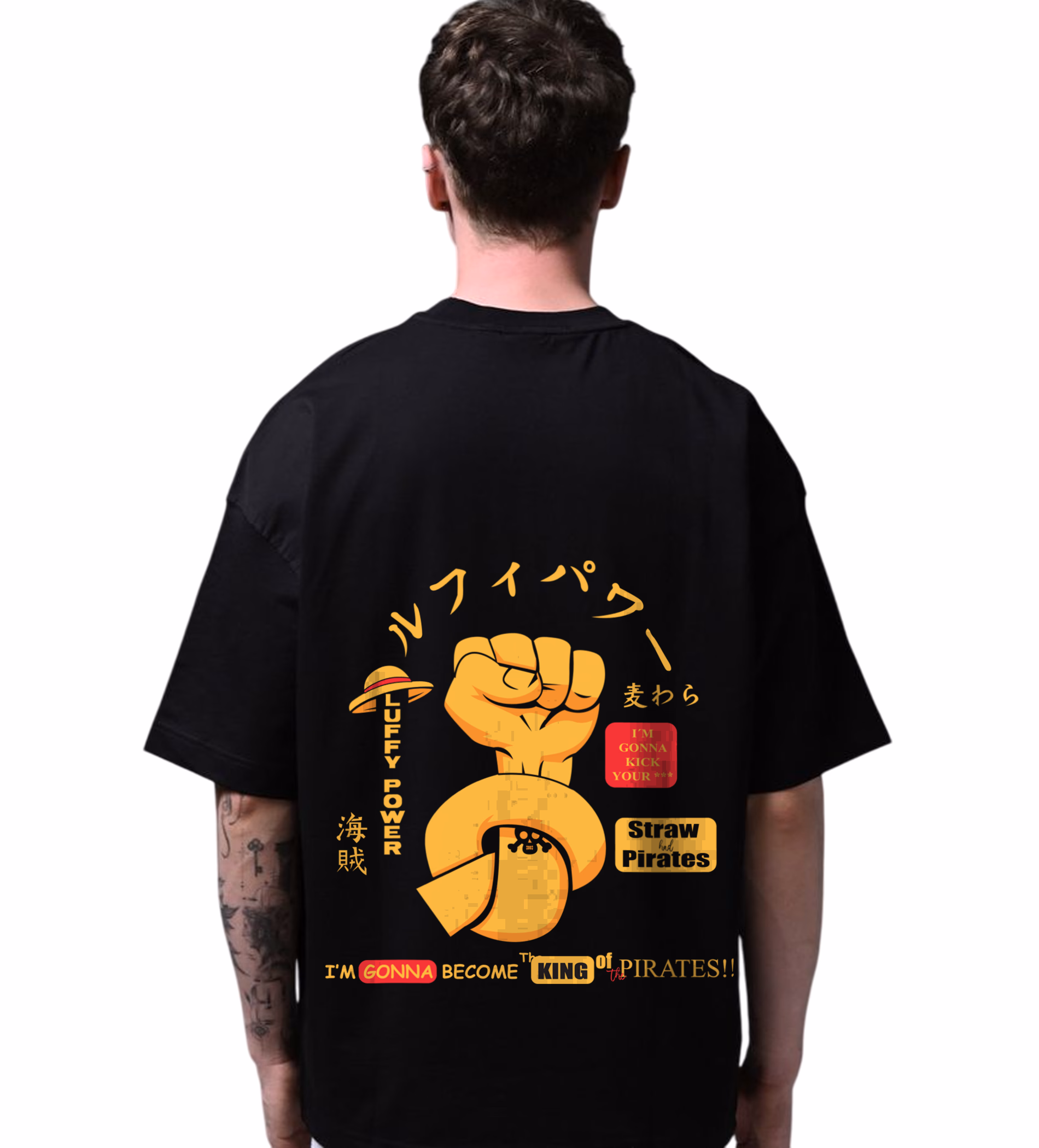 I’m Gonna Be King of Pirates Oversized Tee | Ultra-Premium Mercerized Cotton | One Piece Inspired