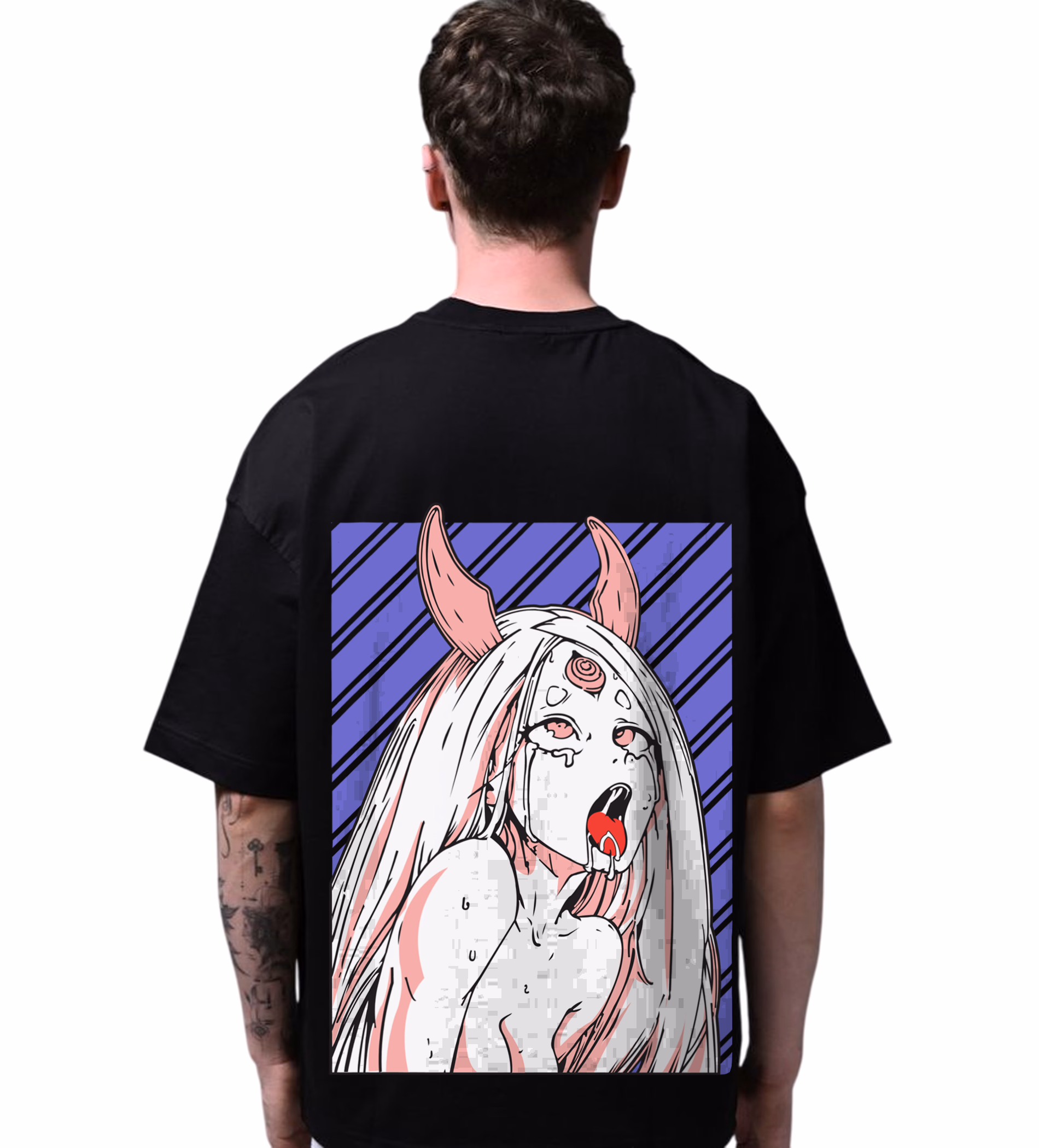 Oversized_Unisex “Kaguya-Ahegaoi-Naruto” T-Shirt – Premium Mercerized Organic Cotton