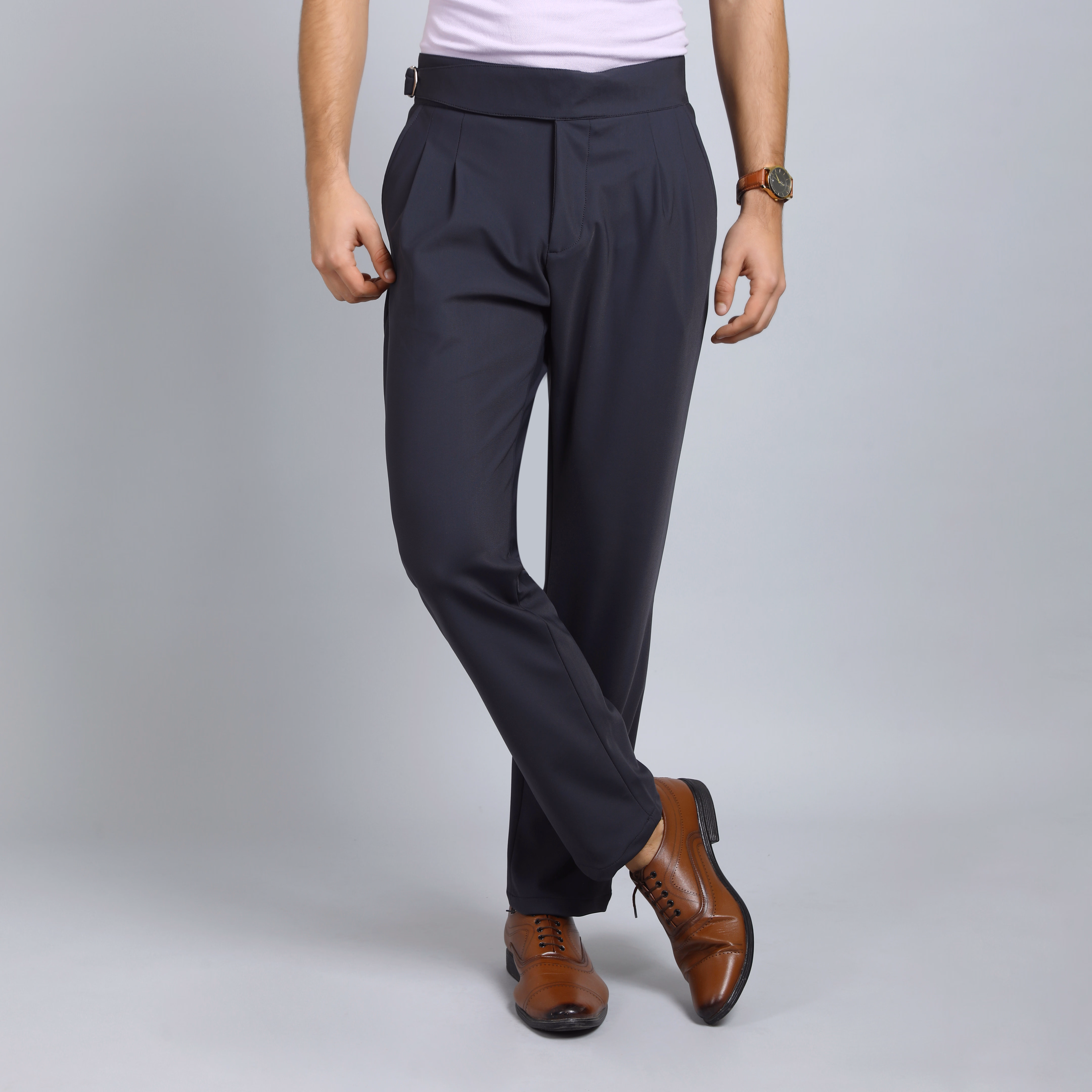 Korean-Inspired Gurkha Trousers – Classic Style Meets Modern Fabric (hover view)