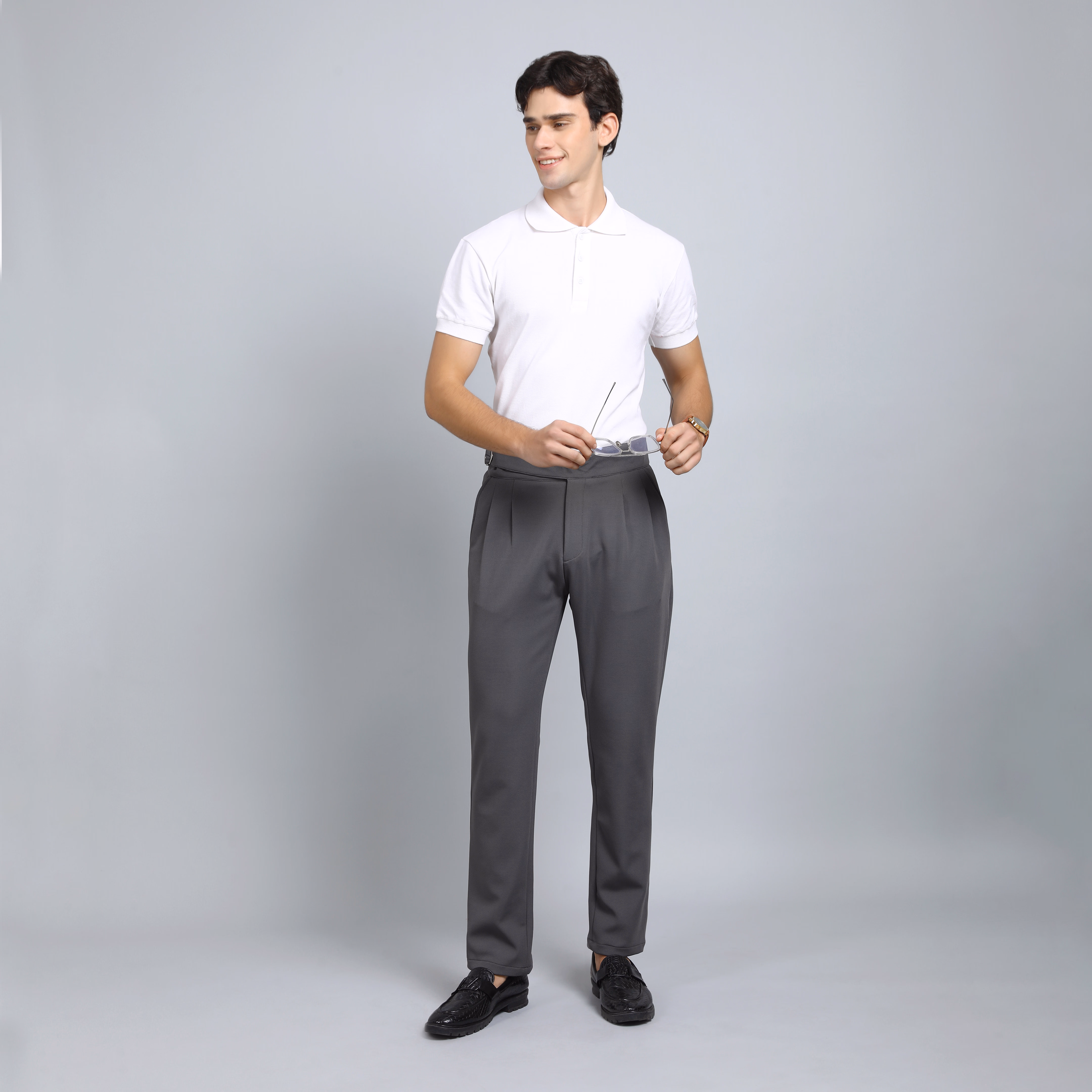 Tailored Gurkha Pants – Korean High-Rise with Contemporary Sharpness