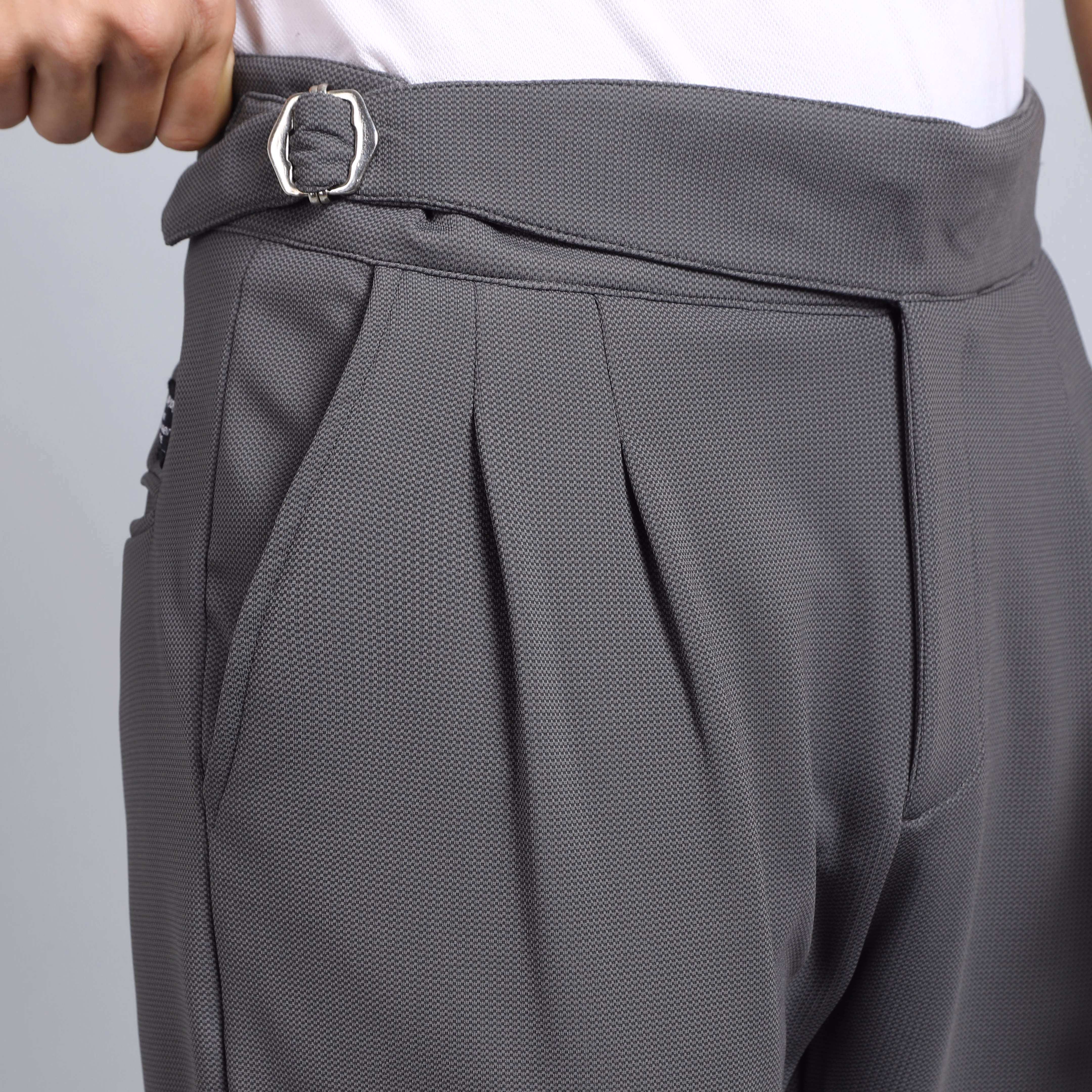 Tailored Gurkha Pants – Korean High-Rise with Contemporary Sharpness (hover view)