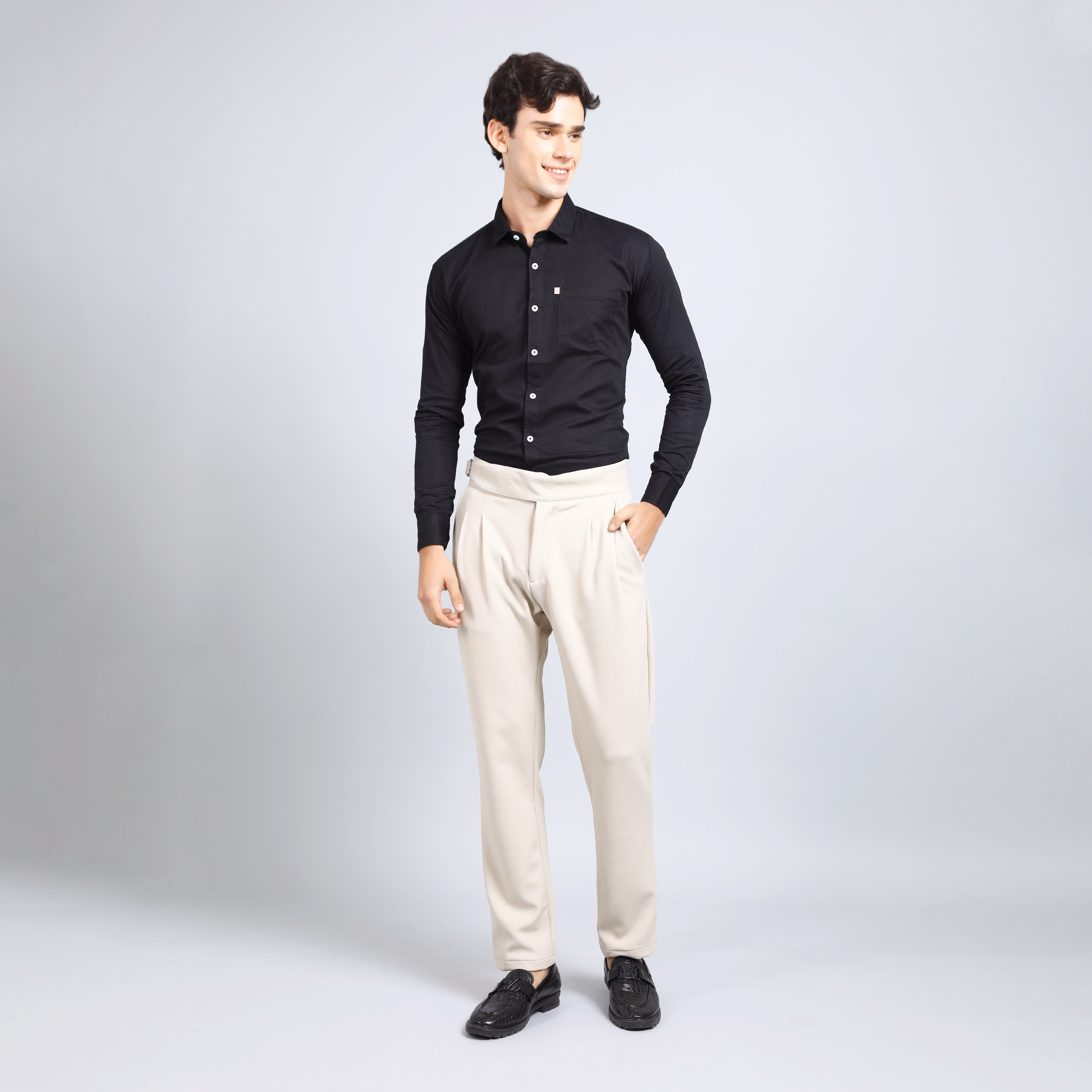 🇰🇷 Korean Gurkha Pants – High-Waist Elegance with Modern Tailoring (hover view)