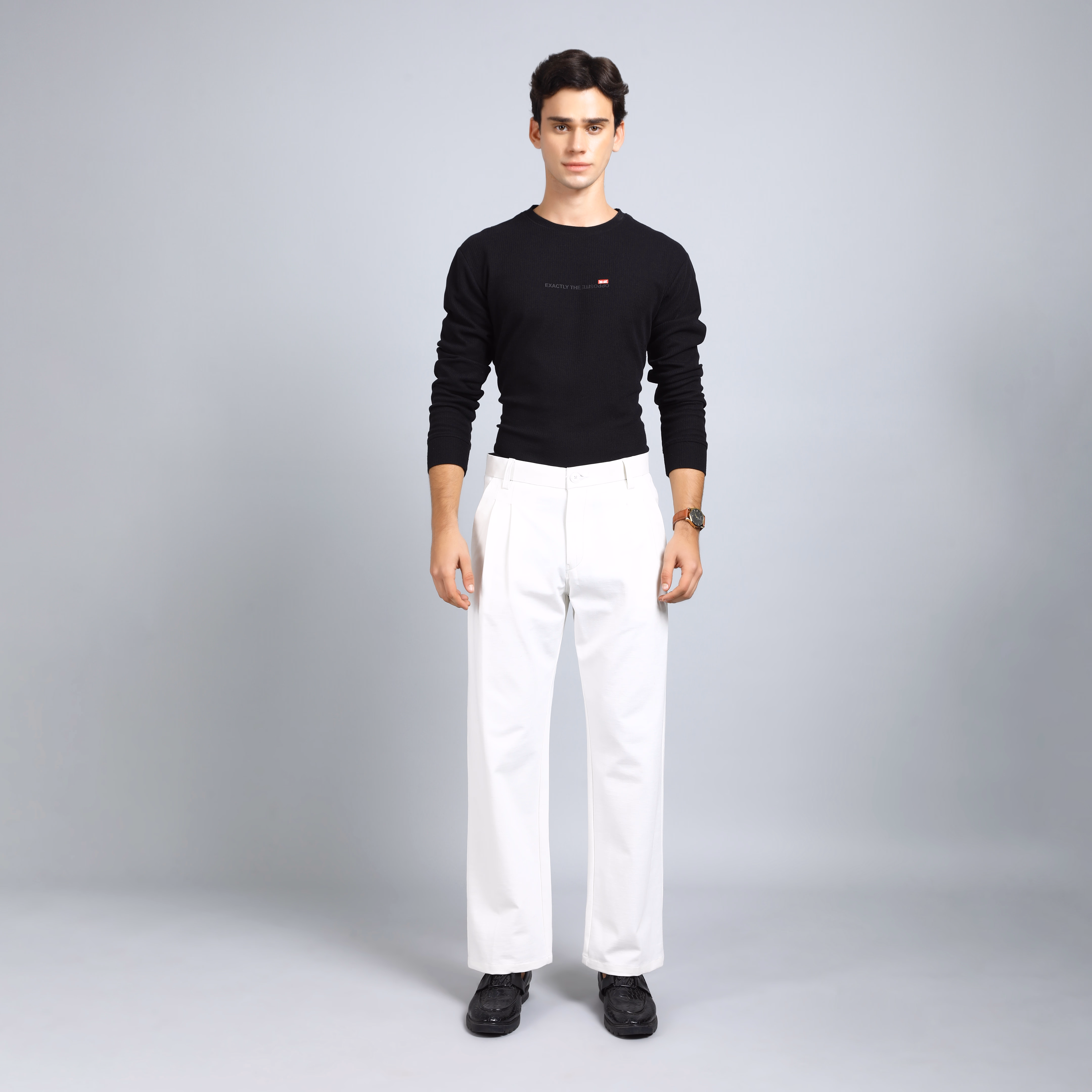 Trendy Korean Relaxed Pants for Men – 4-Way Stretch & Breathable Fabric (hover view)