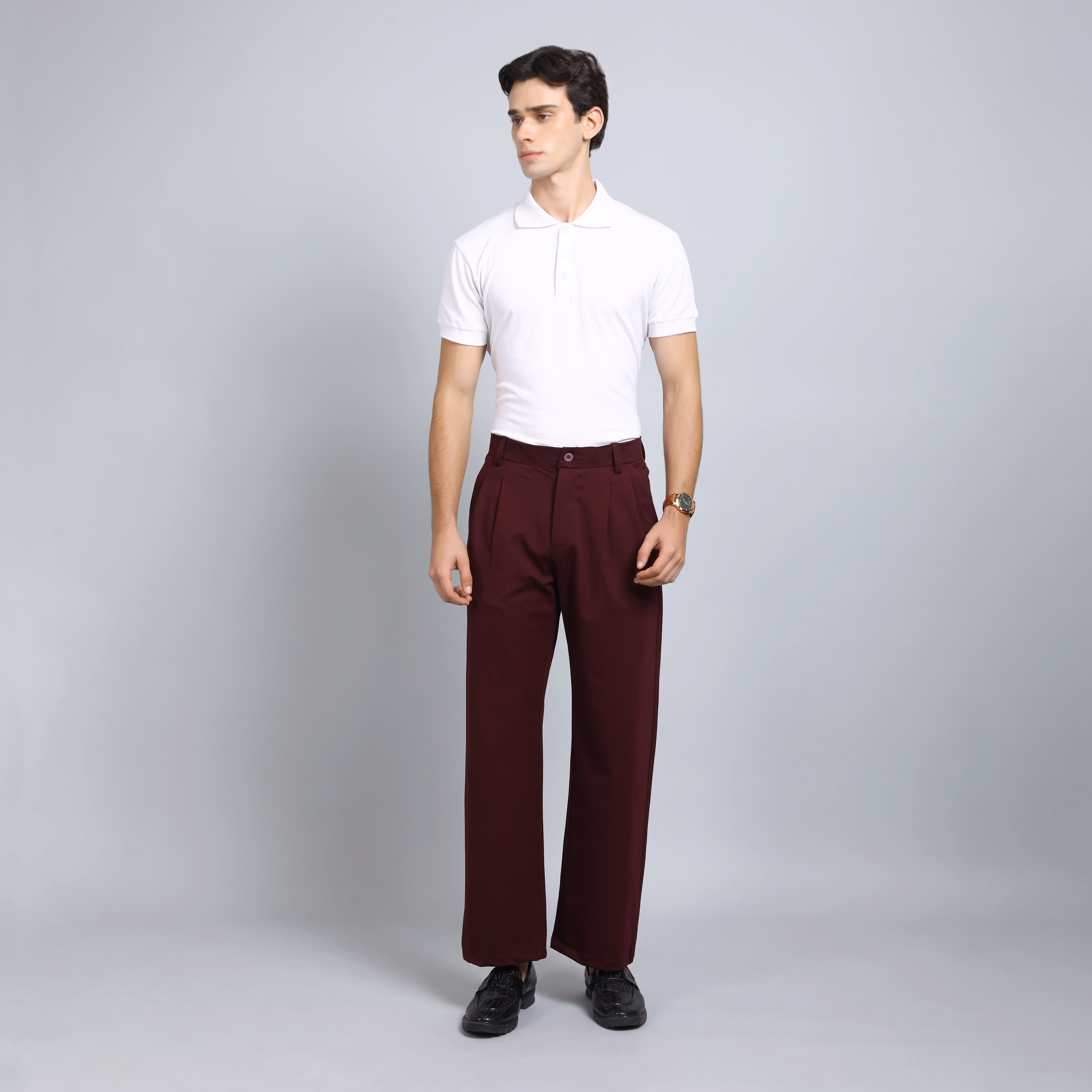Korean Style Relaxed Fit Tapered Pants for Men – Stretchable, Breathable & Stylish