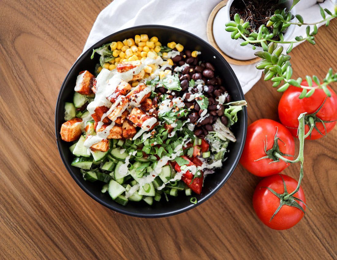 BBQ Tofu Salad | High Carb Hannah