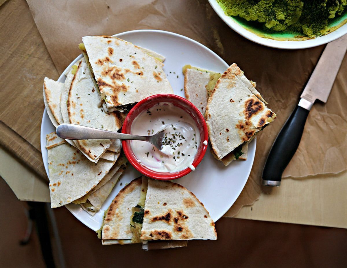 Vegan Potato Quesadillas | High Carb Hannah
