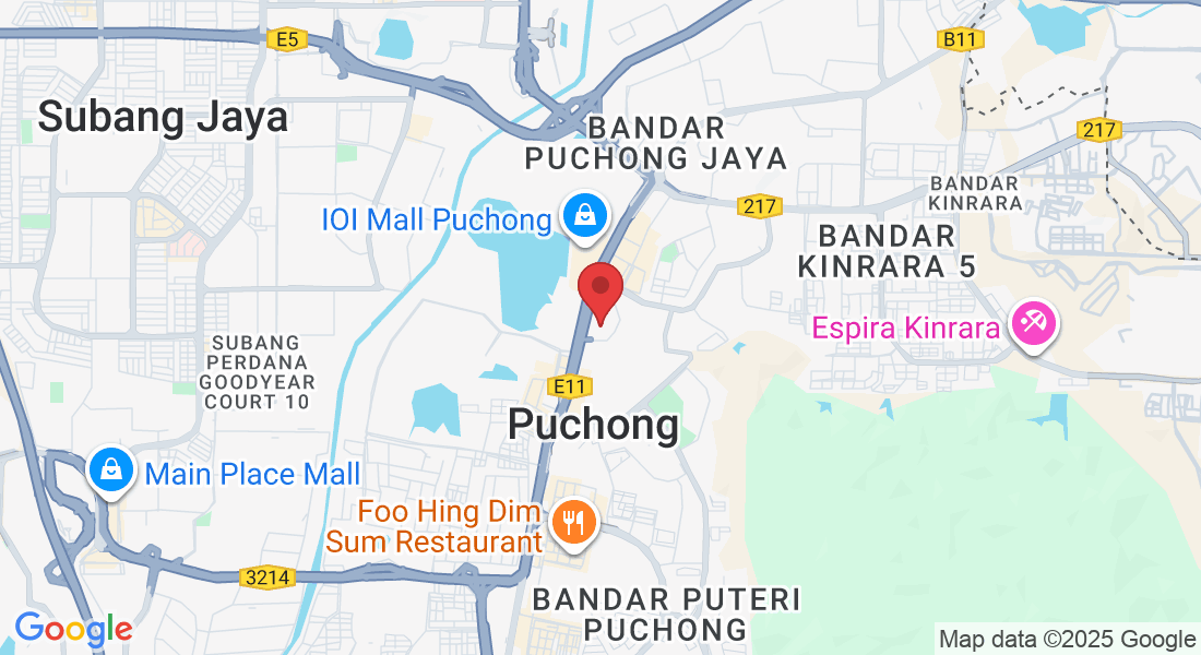 Unit 01-05, Centroz.1, Jalan OP 1/3, Pusat Perdagangan One Puchong, Bandar Puchong Jaya, One Puchong, 47170 Puchong, Selangor, Malaysia