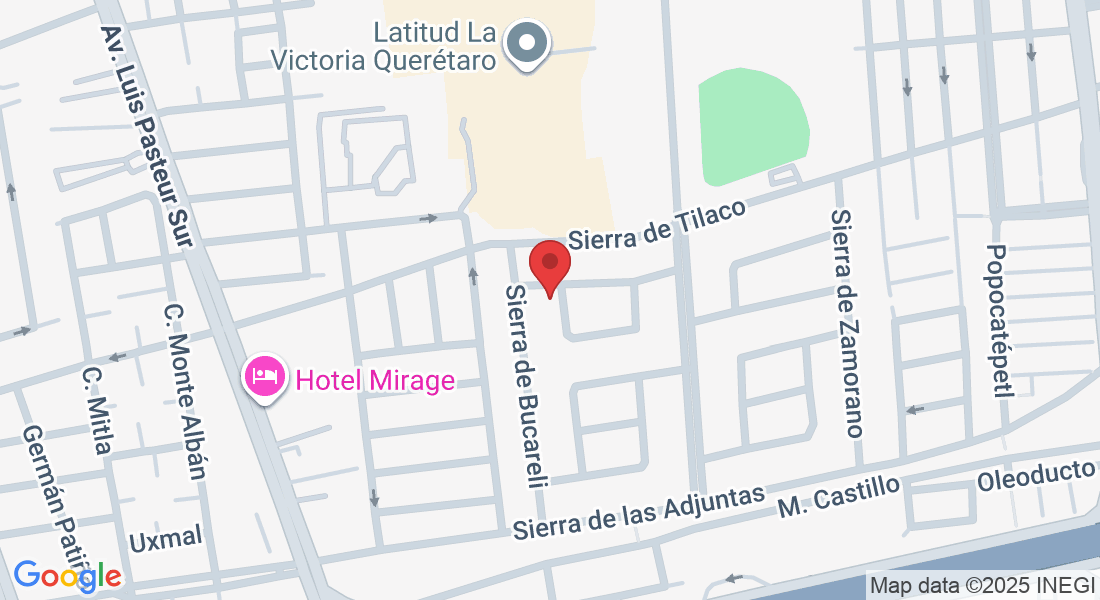 Sierra de Ahuacatlán 129, zona dos extendida, Villas del Sol, 76046 Santiago de Querétaro, Qro., México