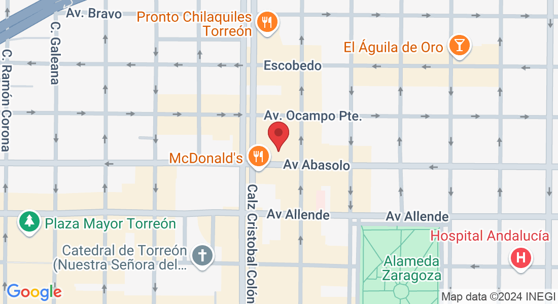 Avenida Mariano Abasolo 81, Segundo de Cobián Centro, 27000 Torreón, Coah., México