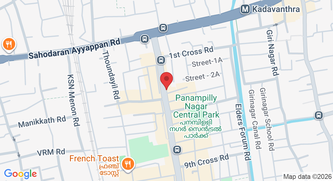 28/93A, Main Avenue, near DDRC SRL corporate office, Manorama Junction, Panampilly Nagar, Kochi, Kerala 682036, India