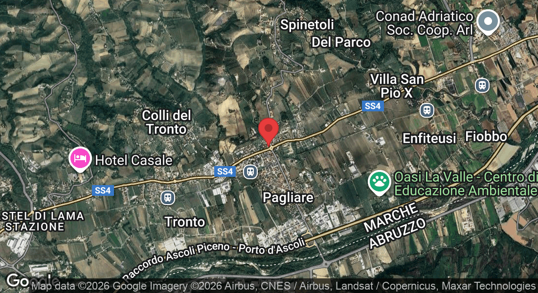 Via Salaria 81, Pagliare, 63078 Pagliare del Tronto AP, Italia