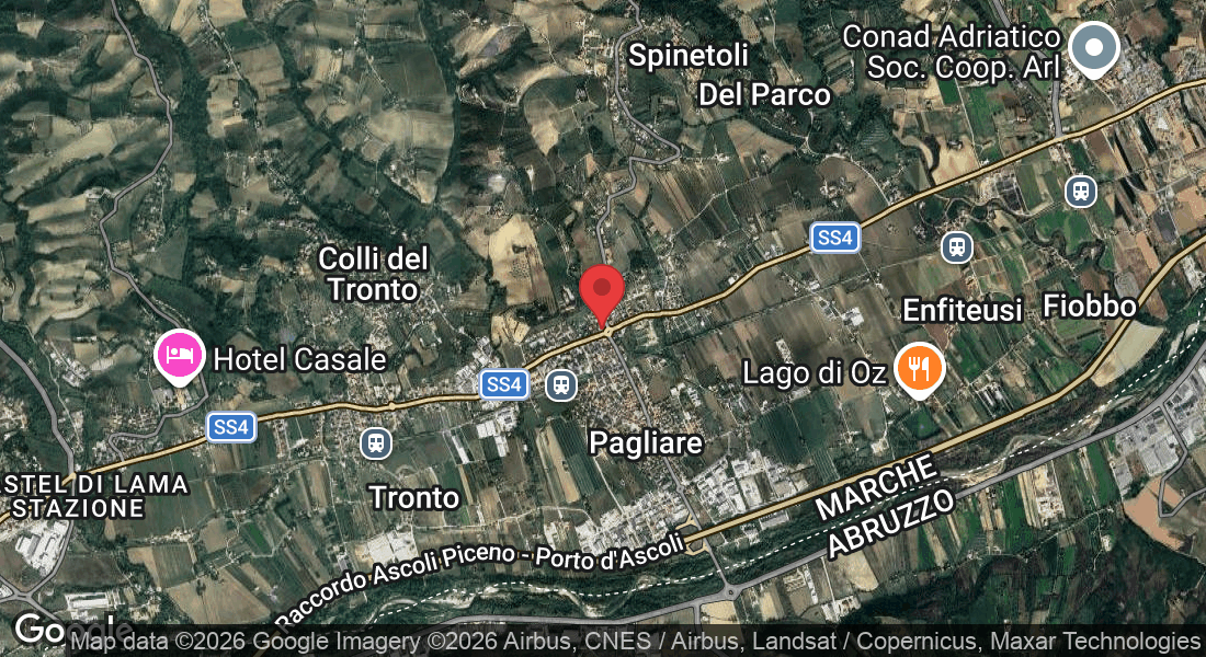 Via Salaria 81, Pagliare, 63078 Pagliare del Tronto AP, Italia