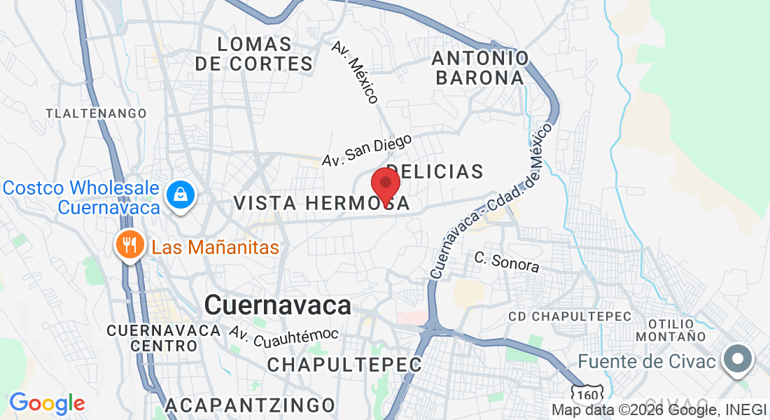Av Río Mayo 1207, Col:, Vista Hermosa, 62290 Cuernavaca, Mor., México