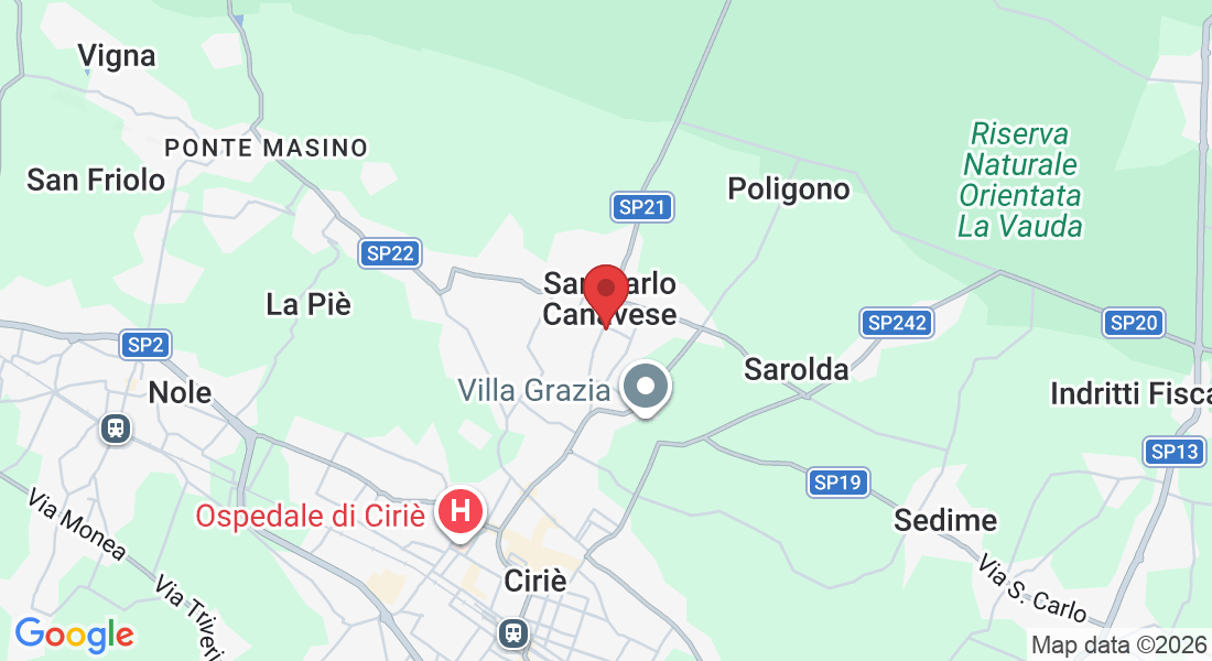 Strada Ciriè, 17, 10070 San Carlo Canavese TO, Italia