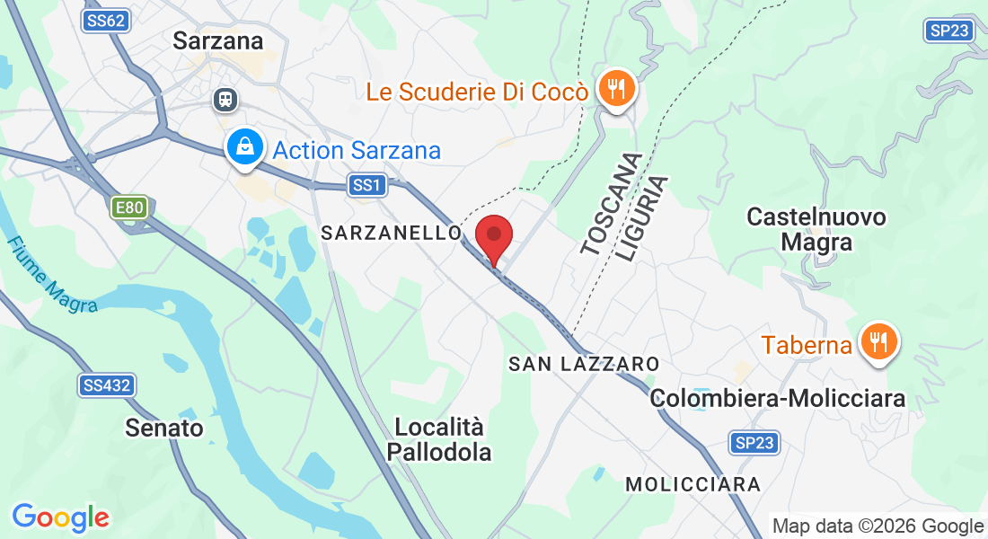 SS 1, 394, Via Aurelia, 60, 54033 Carrara MS, Italia