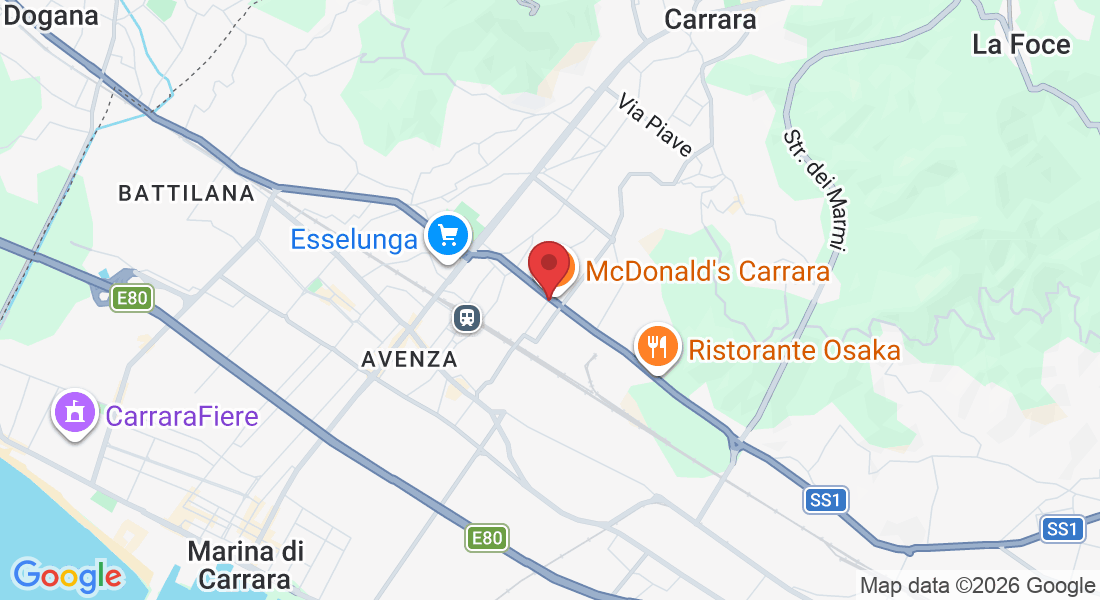 SS 1, 32B, 54033 Carrara MS, Italia