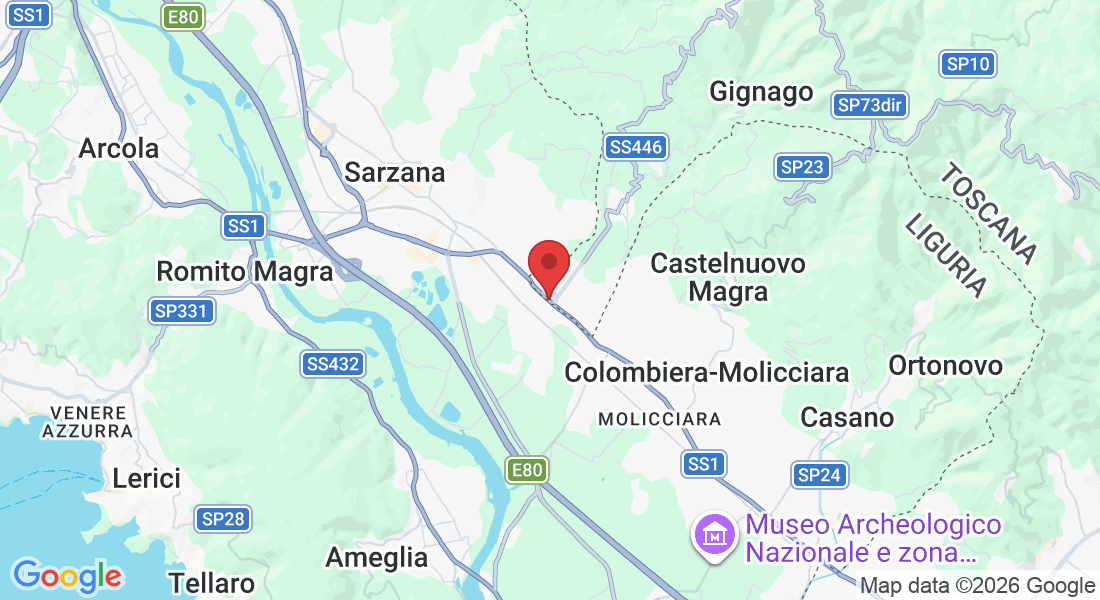 SS 1, 394, Via Aurelia, 60, 54033 Carrara MS, Italia