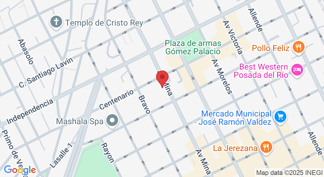 Av. Javier Mina 245 Norte, Centro, 35000 Gómez Palacio, Dgo., México
