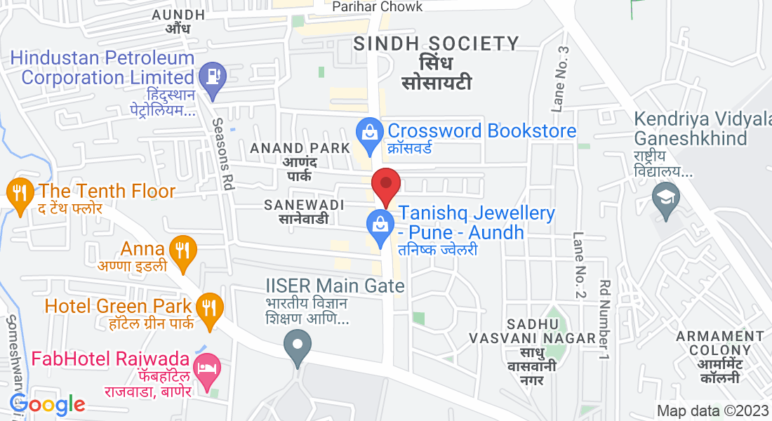 Dayaprabha House, 1st Floor, ITI Rd, above Kaya Clinic, Ward No. 8, Pushpak Park, Aundh, Pune, Maharashtra 411007, India