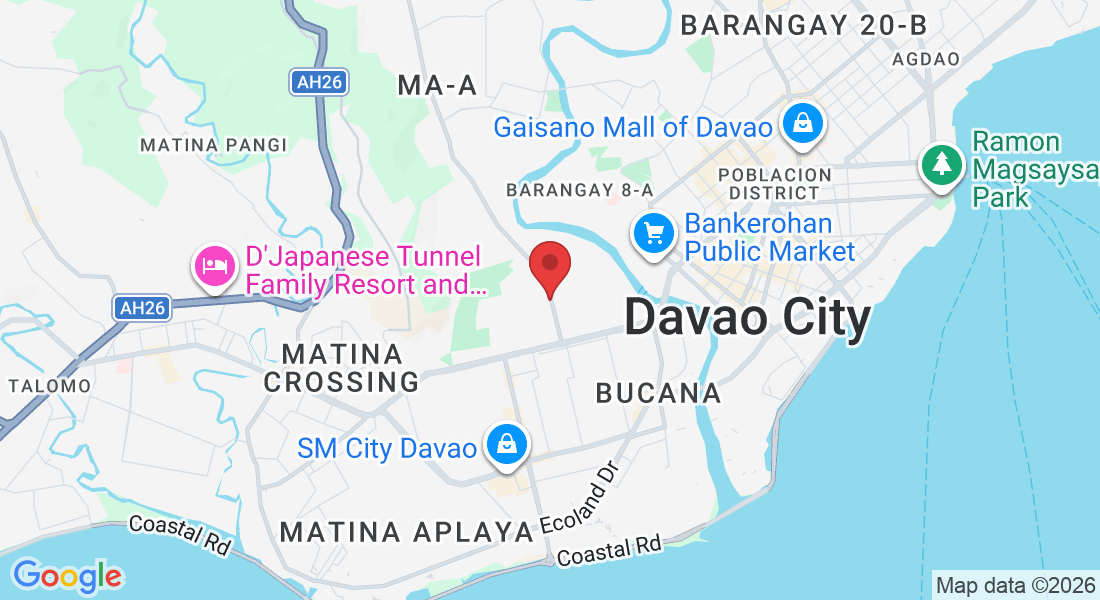 Door # 2, Chua Building, Talomo, Davao City, 8000 Davao del Sur, Philippines