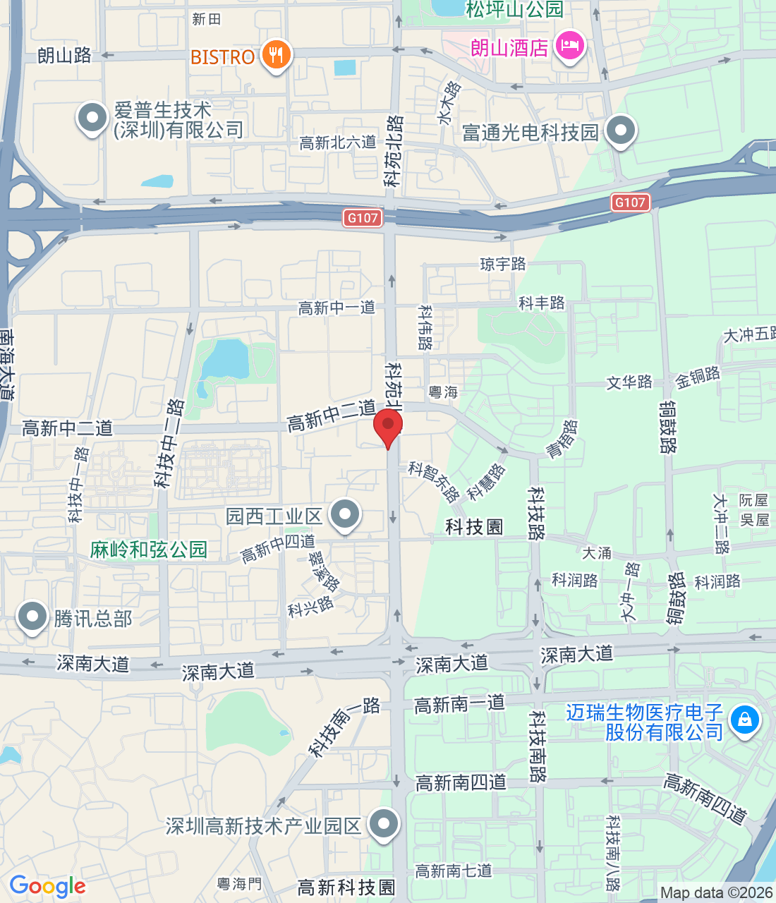 中國广东省深圳市南山区科苑北路11号 邮政编码: 518057