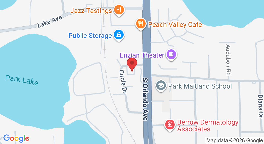 Map showing The Yoga Shala in Maitland, Florida