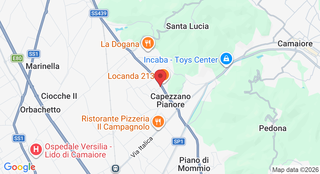 Via Giacomo Giacosa, 55041 Capezzano Pianore LU, Italia