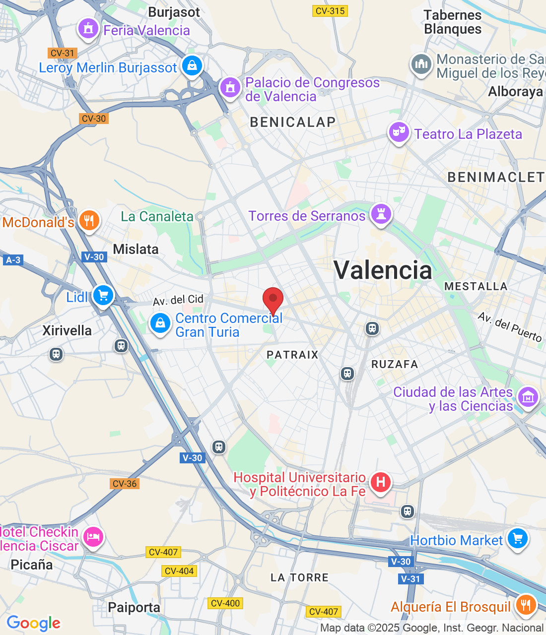 Av. del Cid, 33, Patraix, 46018 València, Valencia, España