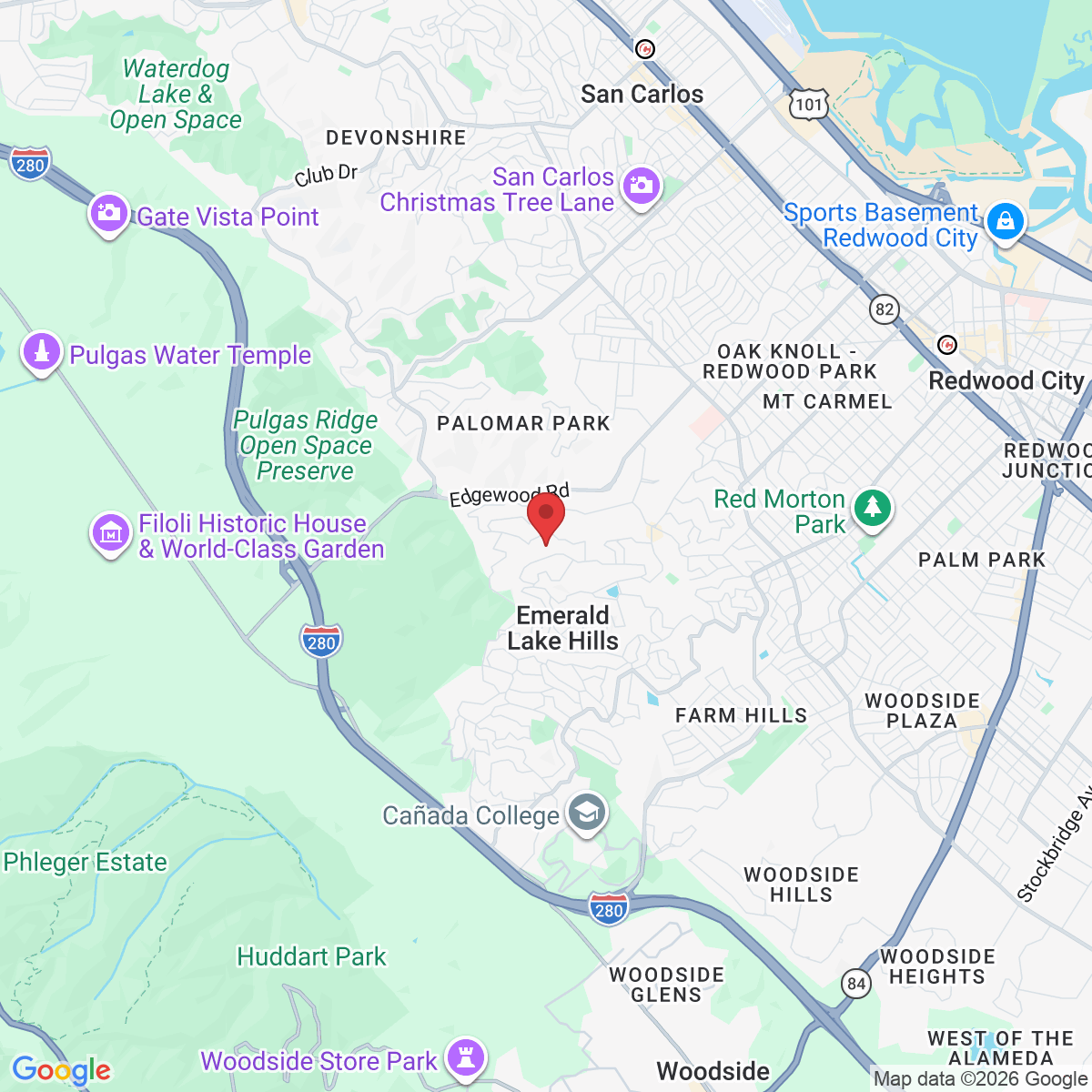 9 Northview Way, Emerald Hills, CA 94062, EE. UU.