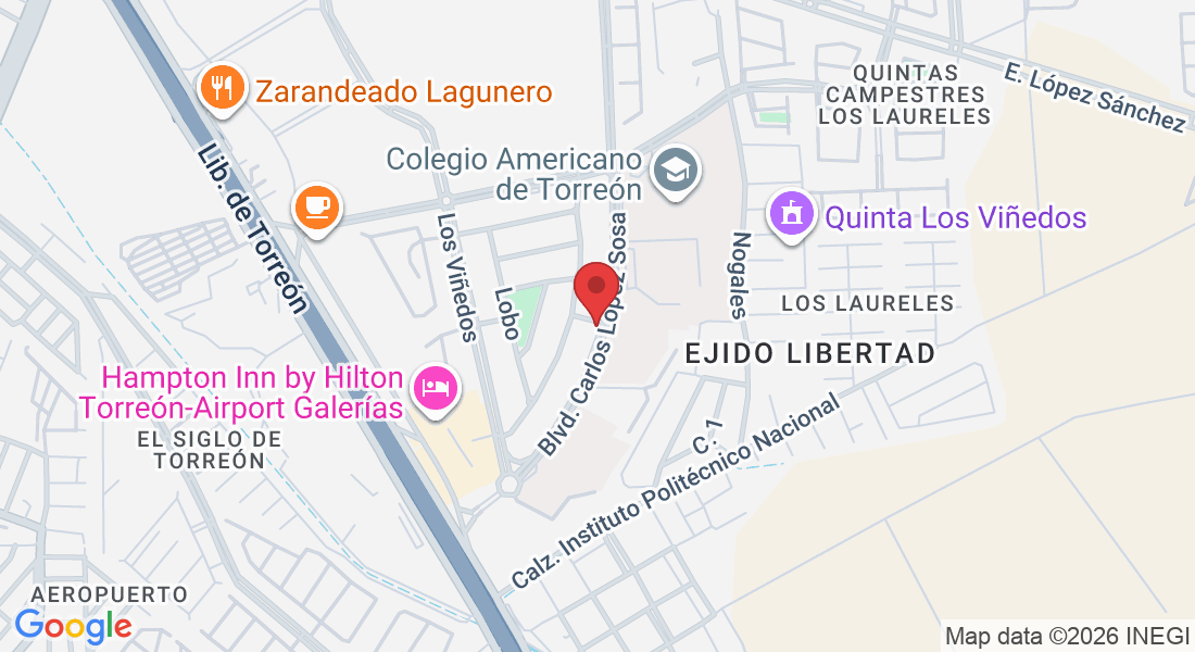 Blvd. Carlos López Sosa 256, Los Viñedos, 27023 Torreón, Coah., México