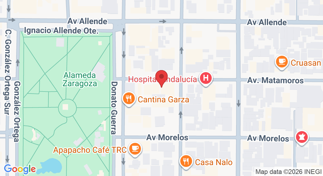 Av. Matamoros 488 ote, entre García carrillo y donato guerra, Primero de Cobián Centro, 27000 Torreón, Coah., México