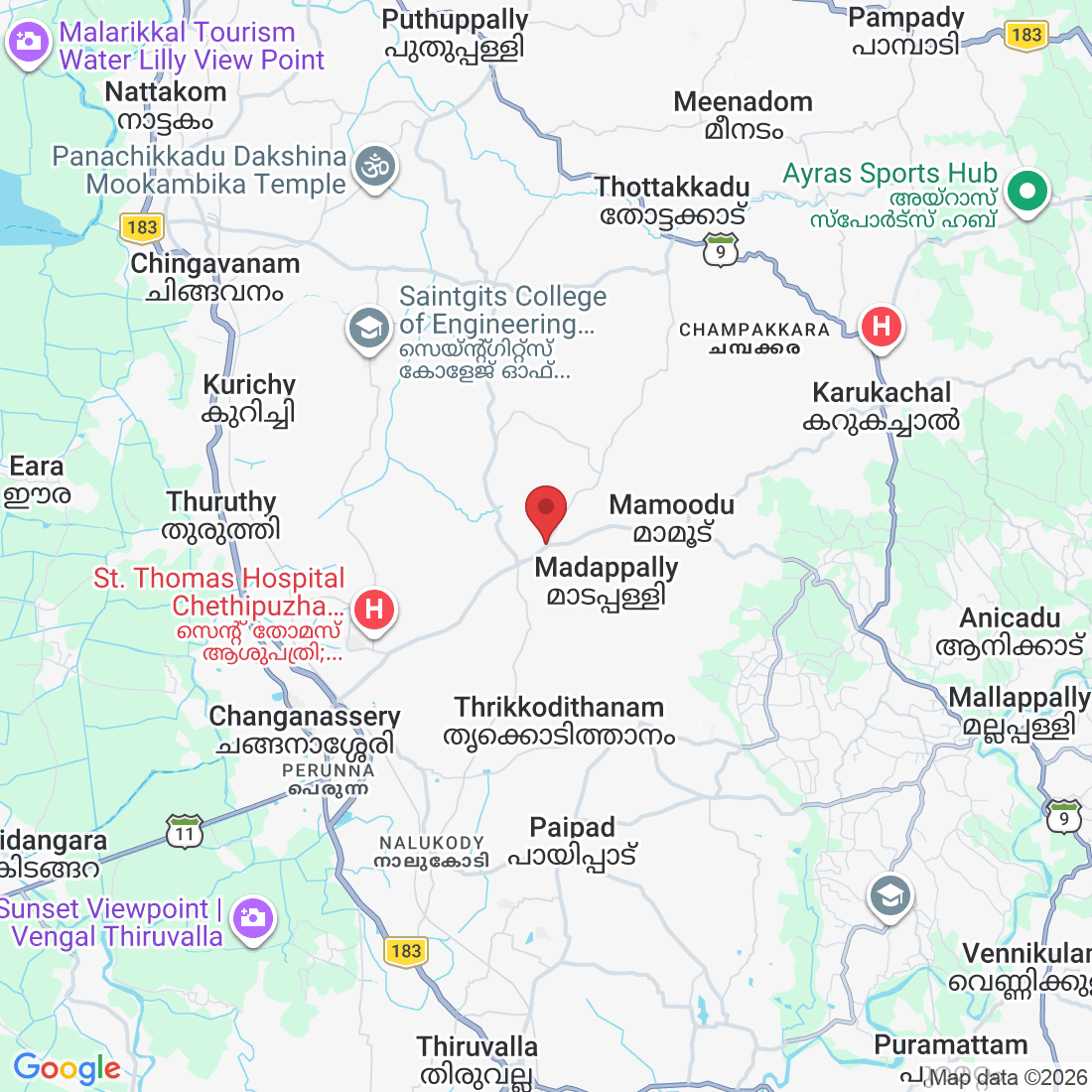 FHHJ+5QV, Perumpanachy, Changanacherry, Kerala 686536, India