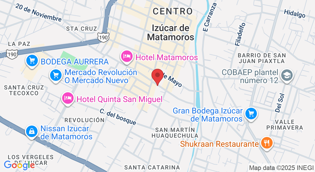 Calle Guadalupe Victoria 121, Centro, 74400 Izúcar de Matamoros, Pue., Mexico