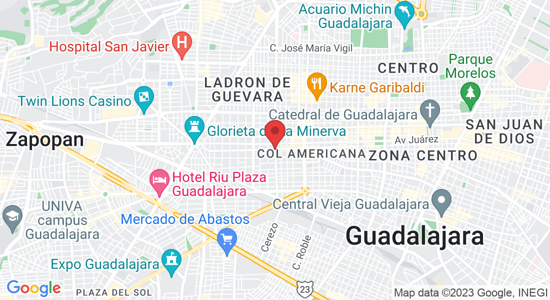 Av Unión, Col Americana, Americana, 44160 Guadalajara, Jal., México