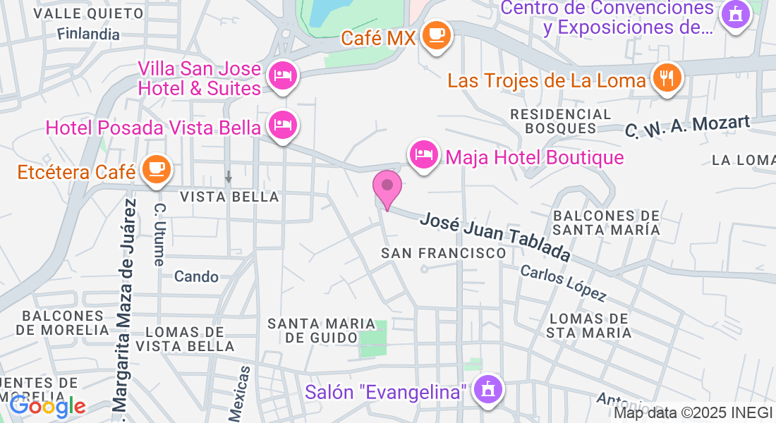 José Juan Tablada 36, Lomas de Sta Maria, 58099 Morelia, Mich., México