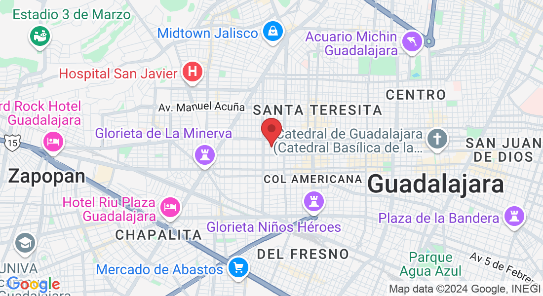 C. Justo Sierra 2350, Ladrón de Guevara, Ladron De Guevara, 44650 Guadalajara, Jal., Mexico