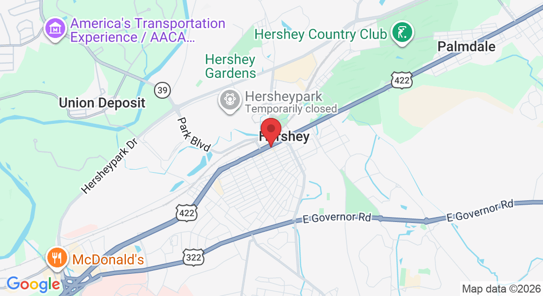 102 W Chocolate Ave, Hershey, PA 17033, USA
