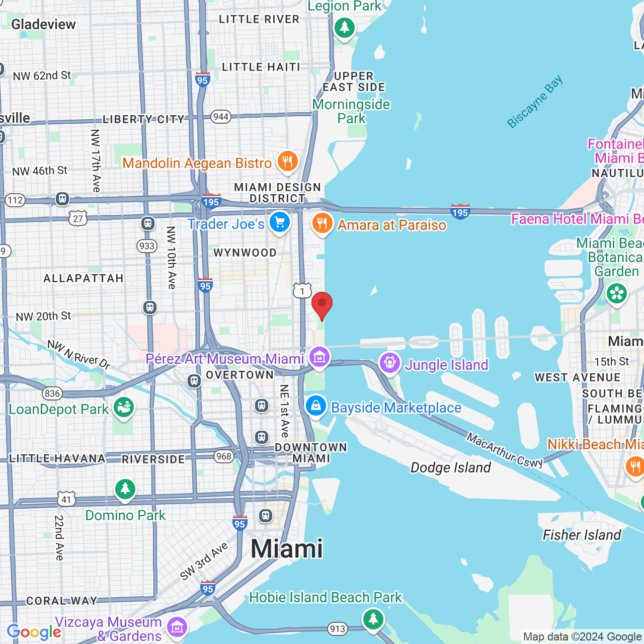 1745 N Bayshore Dr, Miami, FL 33132, USA