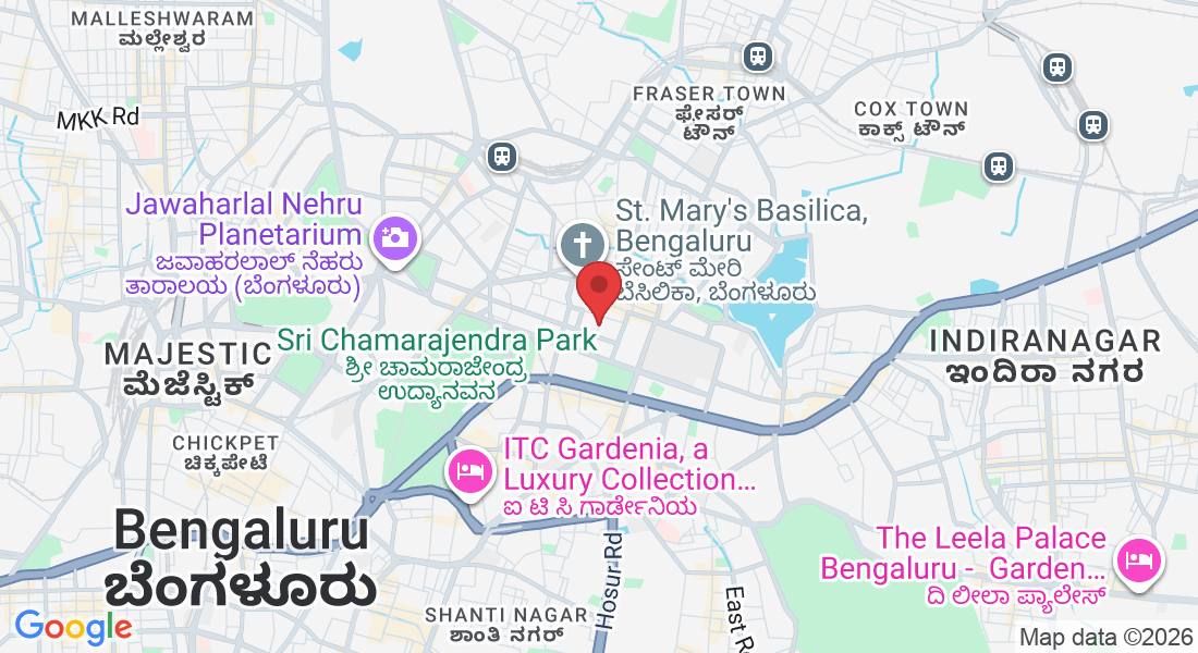 Infantry Rd Cross, Tasker Town, Shivaji Nagar, Bengaluru, Karnataka 560001, India