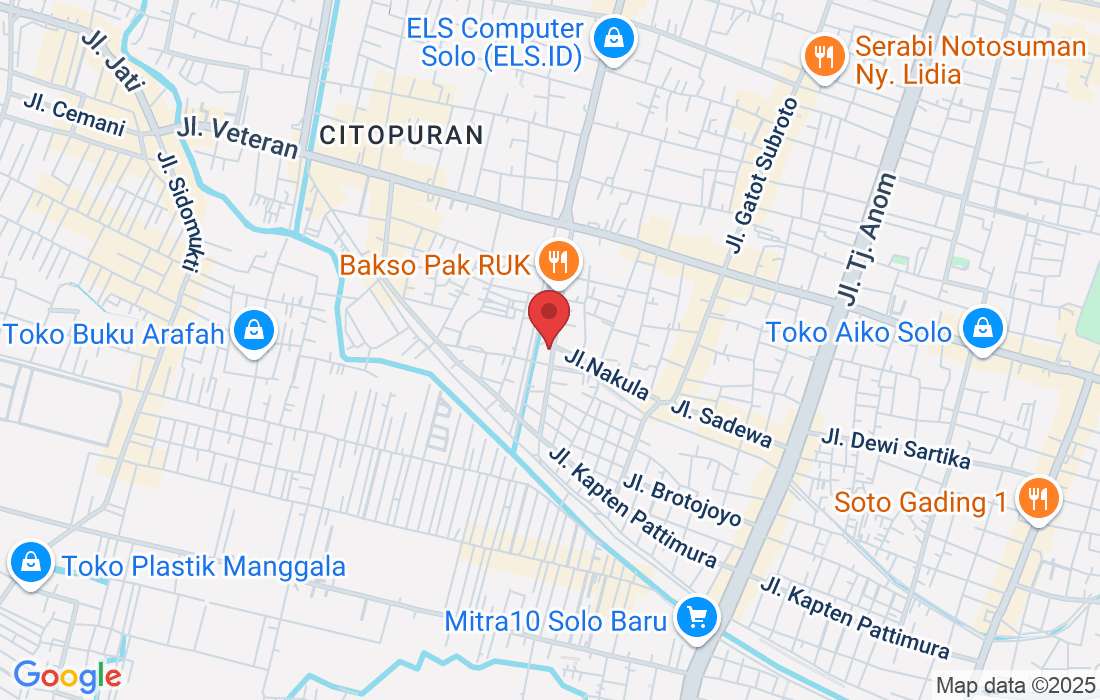 Jl. Jamsaren No.42, Serengan, Kec. Serengan, Kota Surakarta, Jawa Tengah 57155, Indonesia