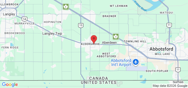 Map showing Another World VR at 3078 275 St, Aldergrove