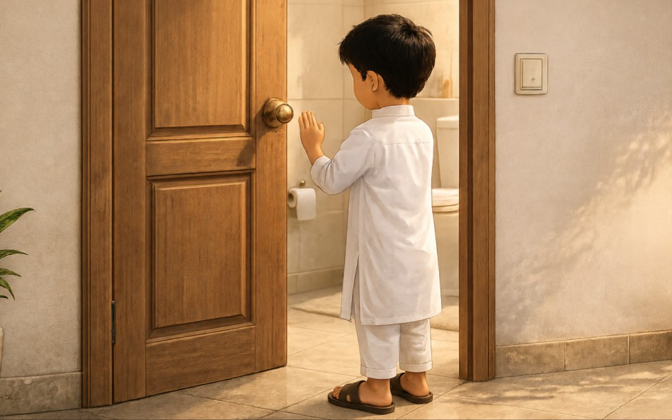 Dua before entering the toilet