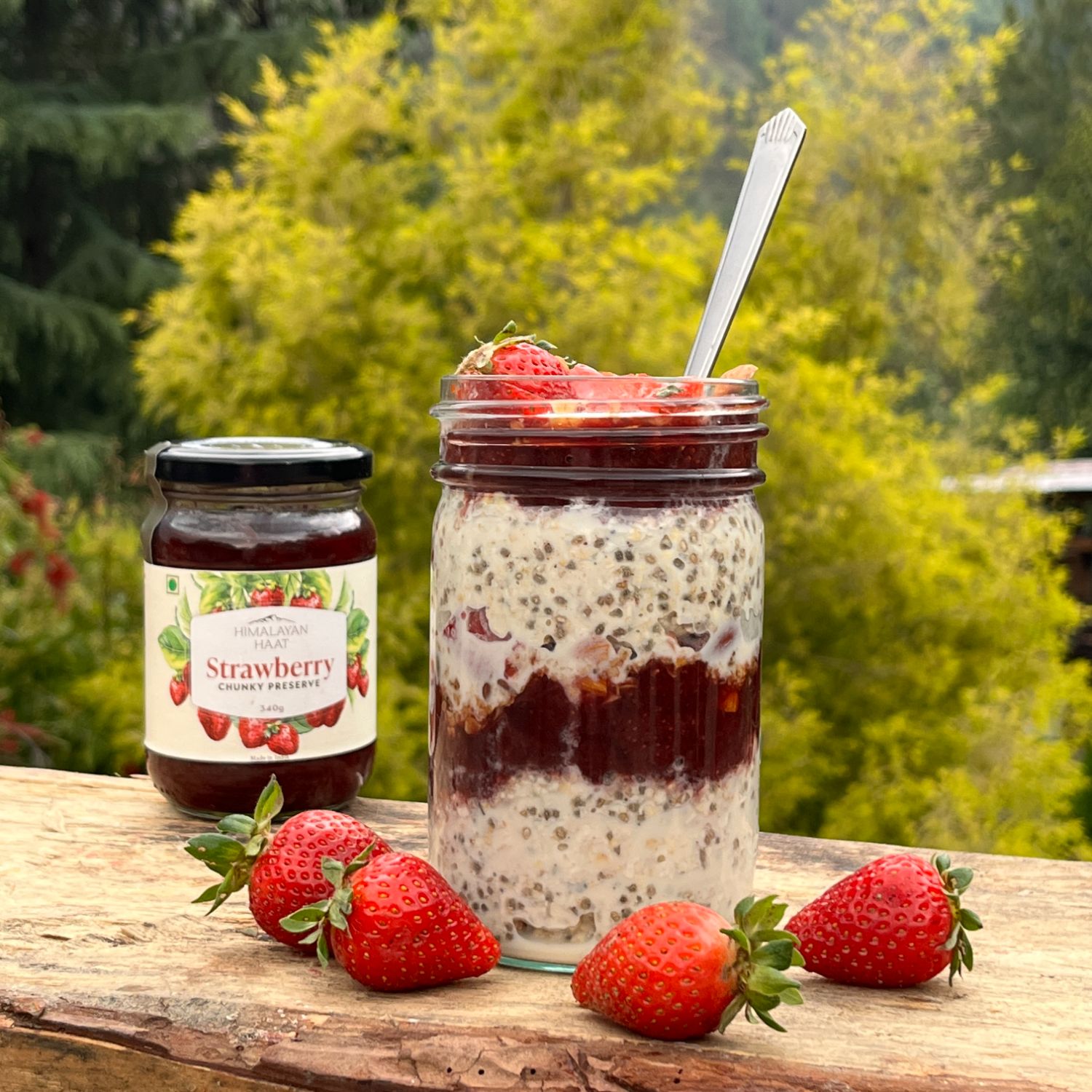 chunky strawberry preserve