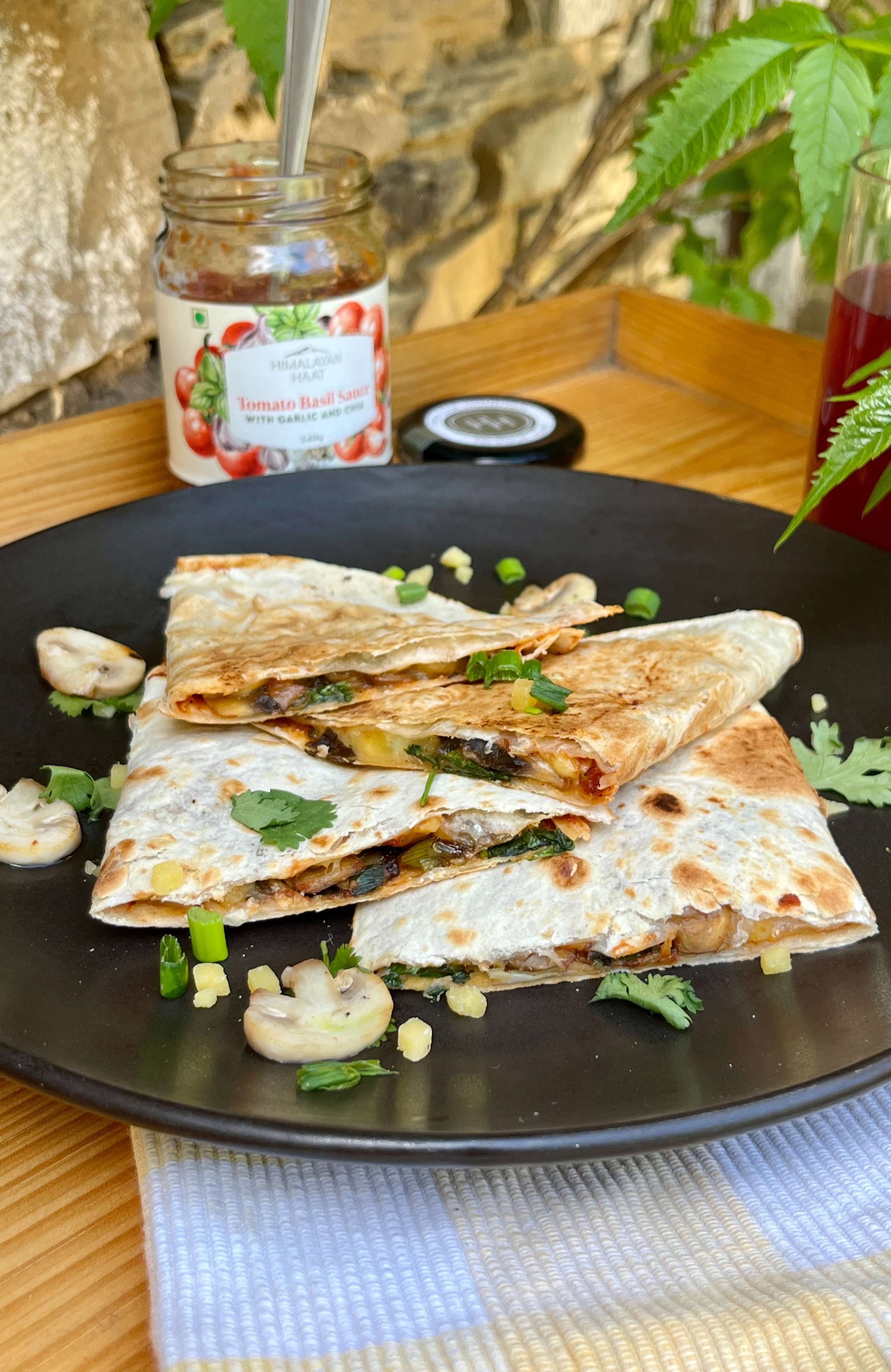 Cheese and Mushroom Quesadillas